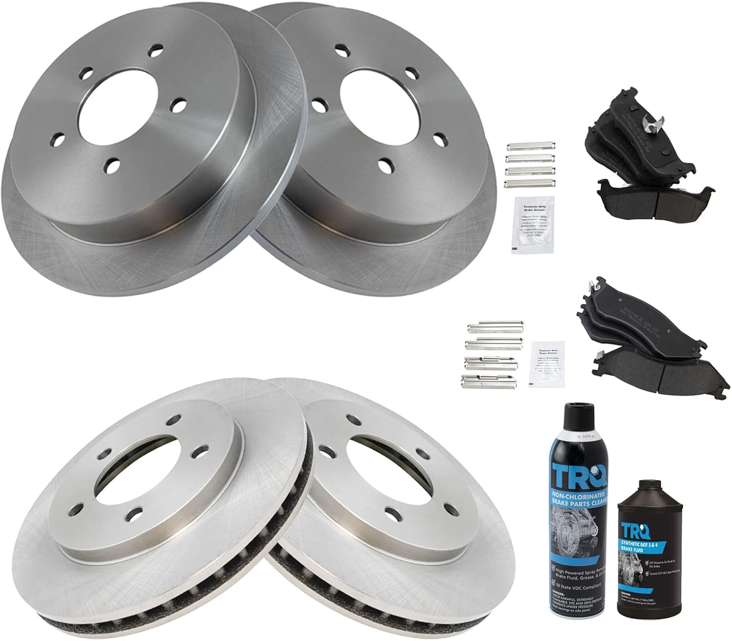 TRQ Brake Pad & Rotor Kit for 1997-2002 Ford Expedition