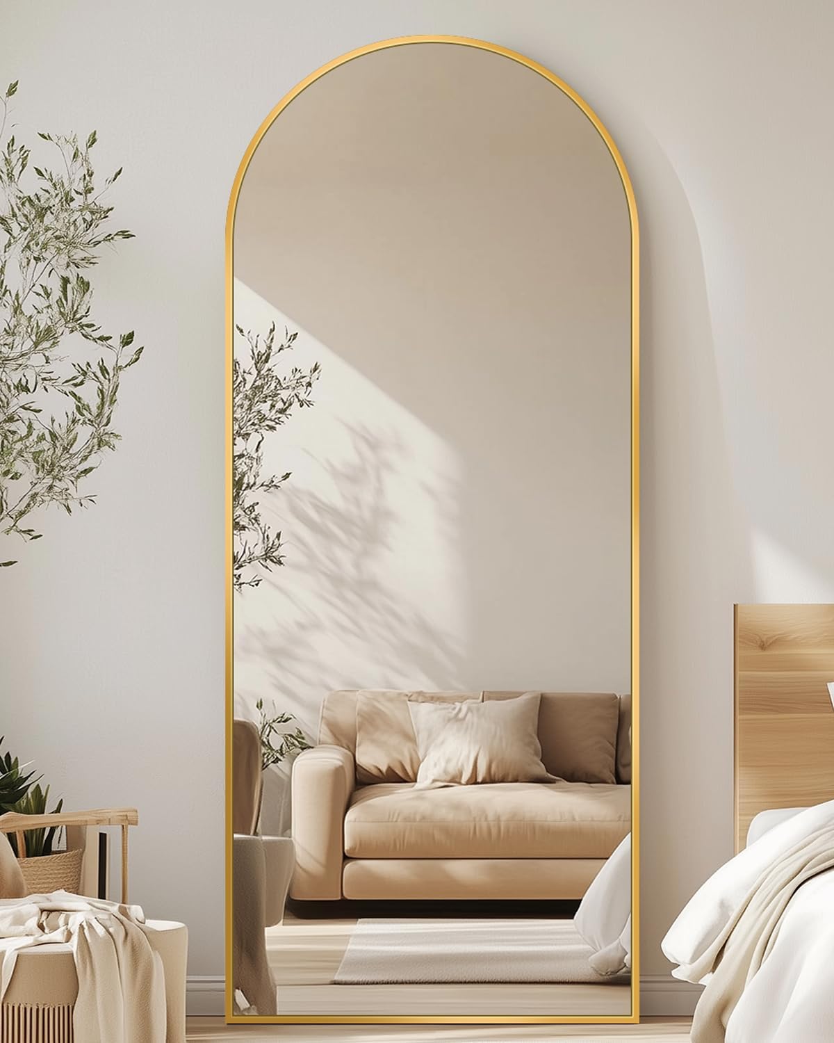 Antok Full Length Mirror 58x18 Arched Floor Mirror for Home