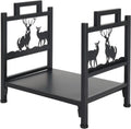 Outvita Firewood Log Rack Small Iron Wood Holder - Compact Elk Pattern