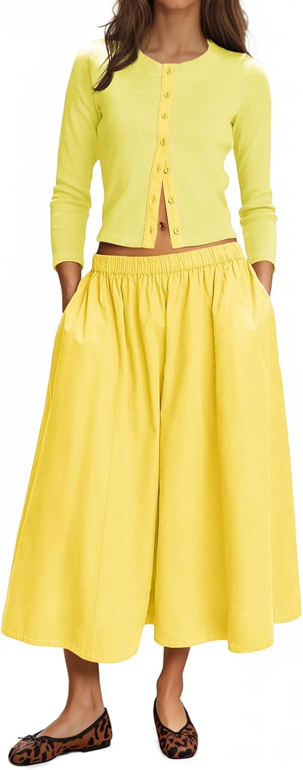 Tankaneo Womens 2 Piece Skirt Sets for Trendy Casual Style