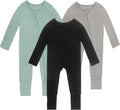 Rayon of Bamboo Baby Rompers Footless Long Sleeve Pajamas - Soft