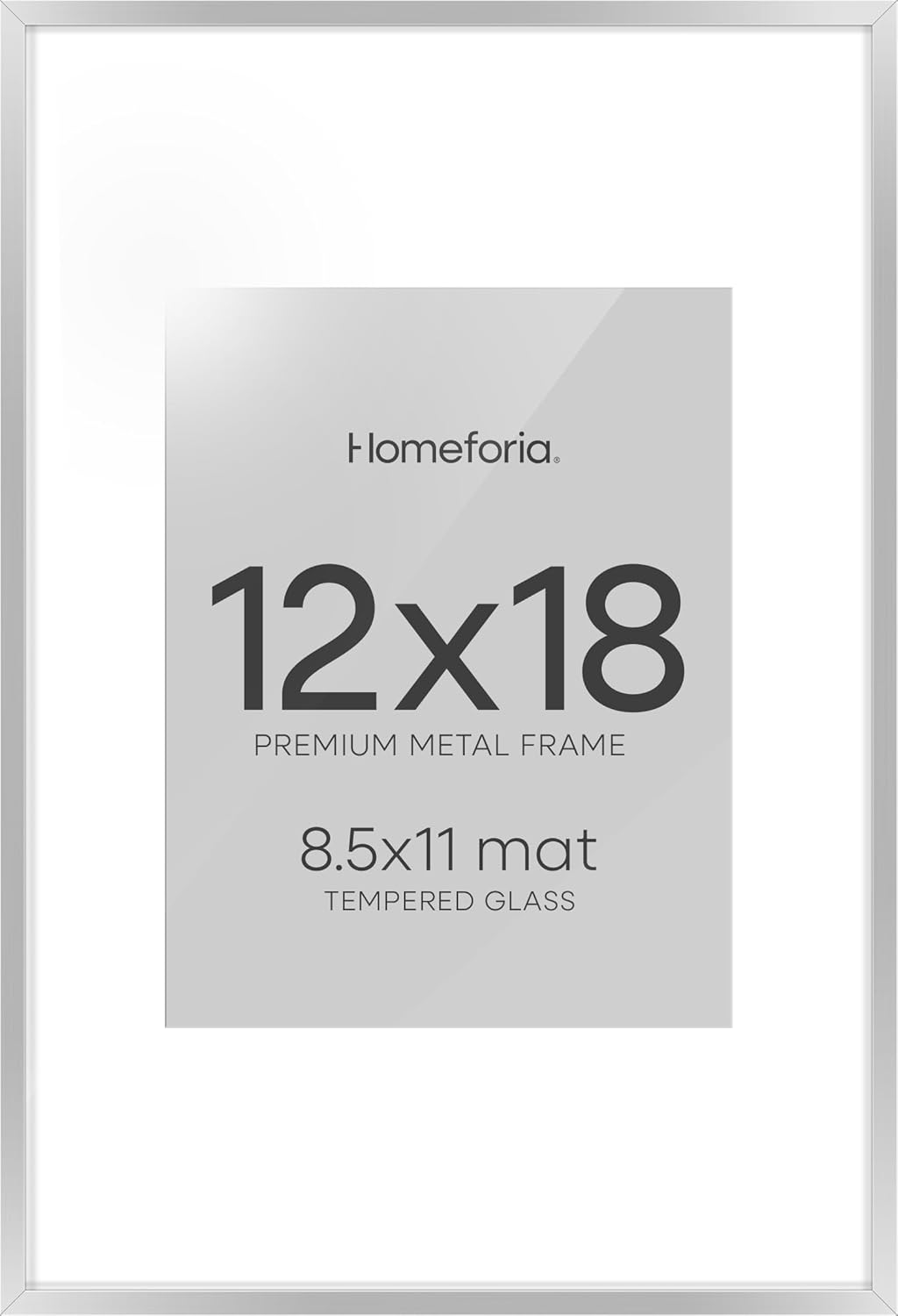 High End Metal 12x18 Picture Frame with Mat for Stunning Displays