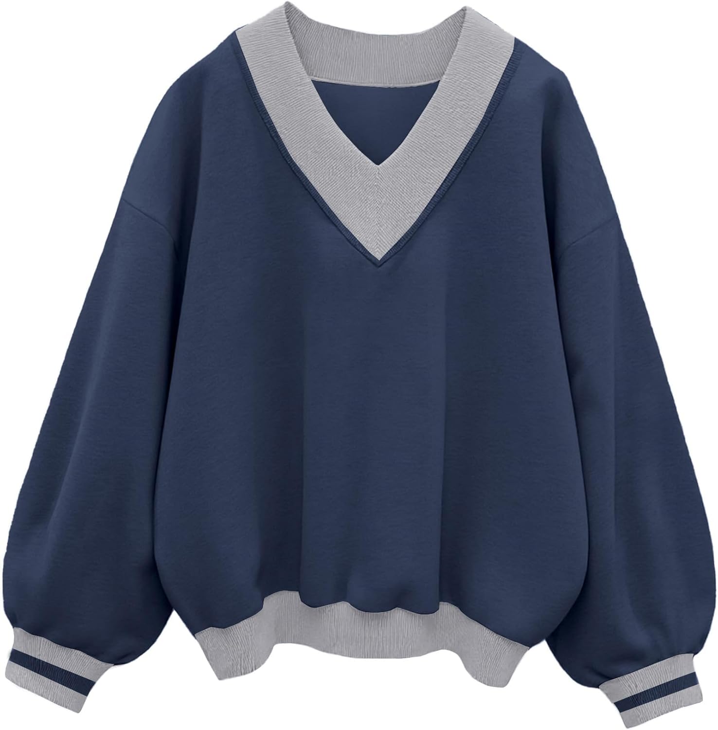 Hilinker Womens V Neck Oversized Sweatshirts for Casual Style