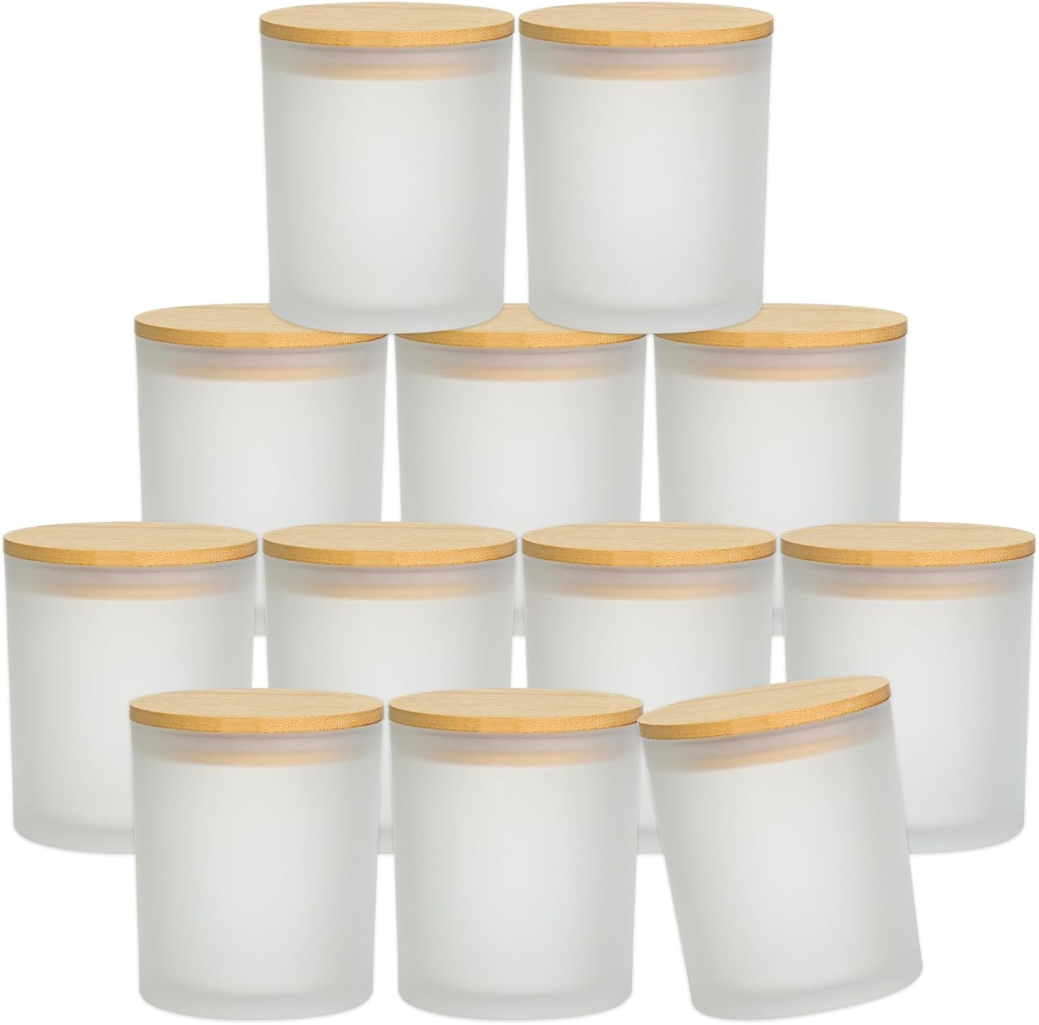 12Pcs Empty Candle Jars 14oz Frosted Glass Jars for Candle Making