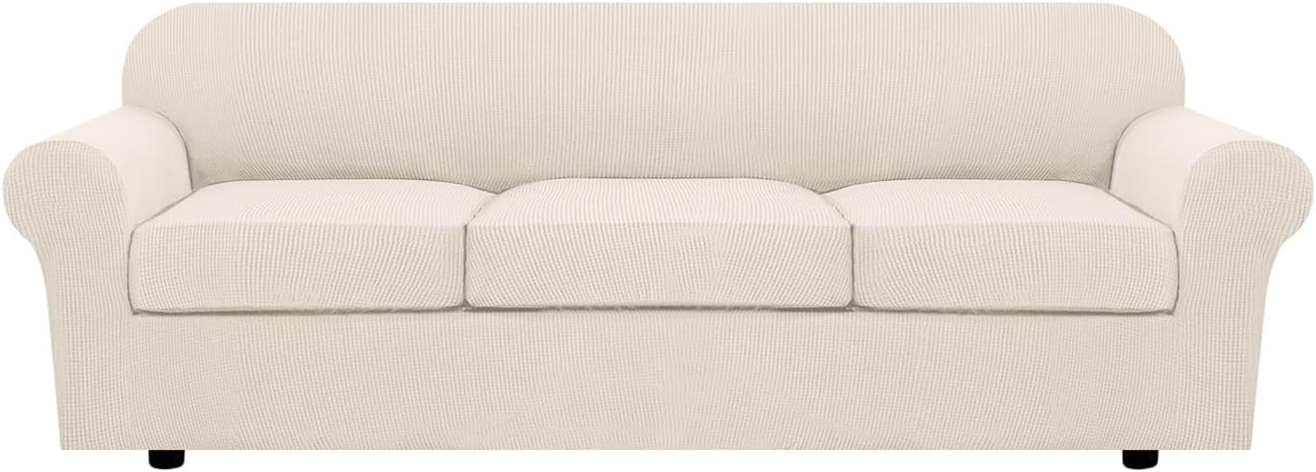 H.VERSAILTEX 4 Piece Stretch Sofa Covers for Large Sofas