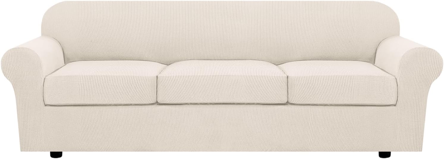 H.VERSAILTEX 4 Piece Stretch Sofa Covers for Large Sofas