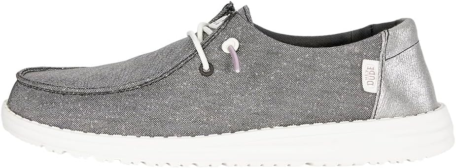 HEYDUDE Womens Wendy Metallic Sparkle Slip-On Shoes for Style