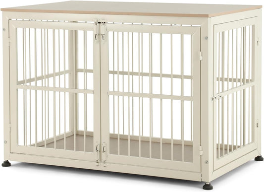 48 in Rustic Heavy Duty Dog Crate Furniture for Extra Large Dogs