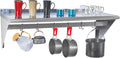 Stainless Steel Wall Pot Rack 18ft x 48ft Shelf - 400lb Capacity