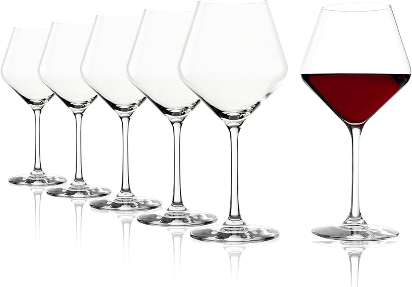 Revolution Burgundy Glasses Set of 6 for Maximum Flavor Release