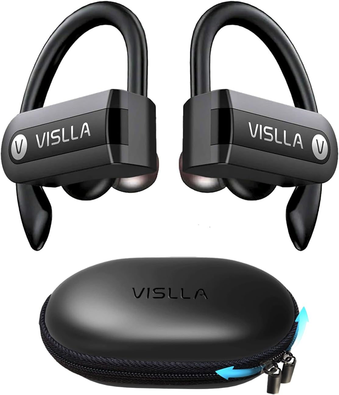 Vislla Wireless Earbuds: 82H Battery, Waterproof, Sport Earhooks