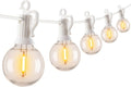 Brightown 60 ft LED Outdoor String Lights with G40 Edison Bulbs - Warm