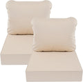 Outdoor Deep Seat Cushions 24 x 24 x 5 in Set of 2 - Waterproof