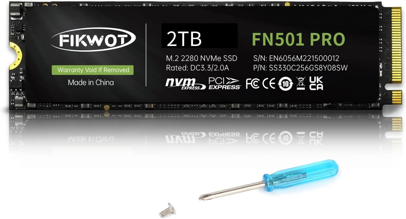 Fikwot FN501 Pro 2TB NVMe SSD - High-Speed Internal Drive