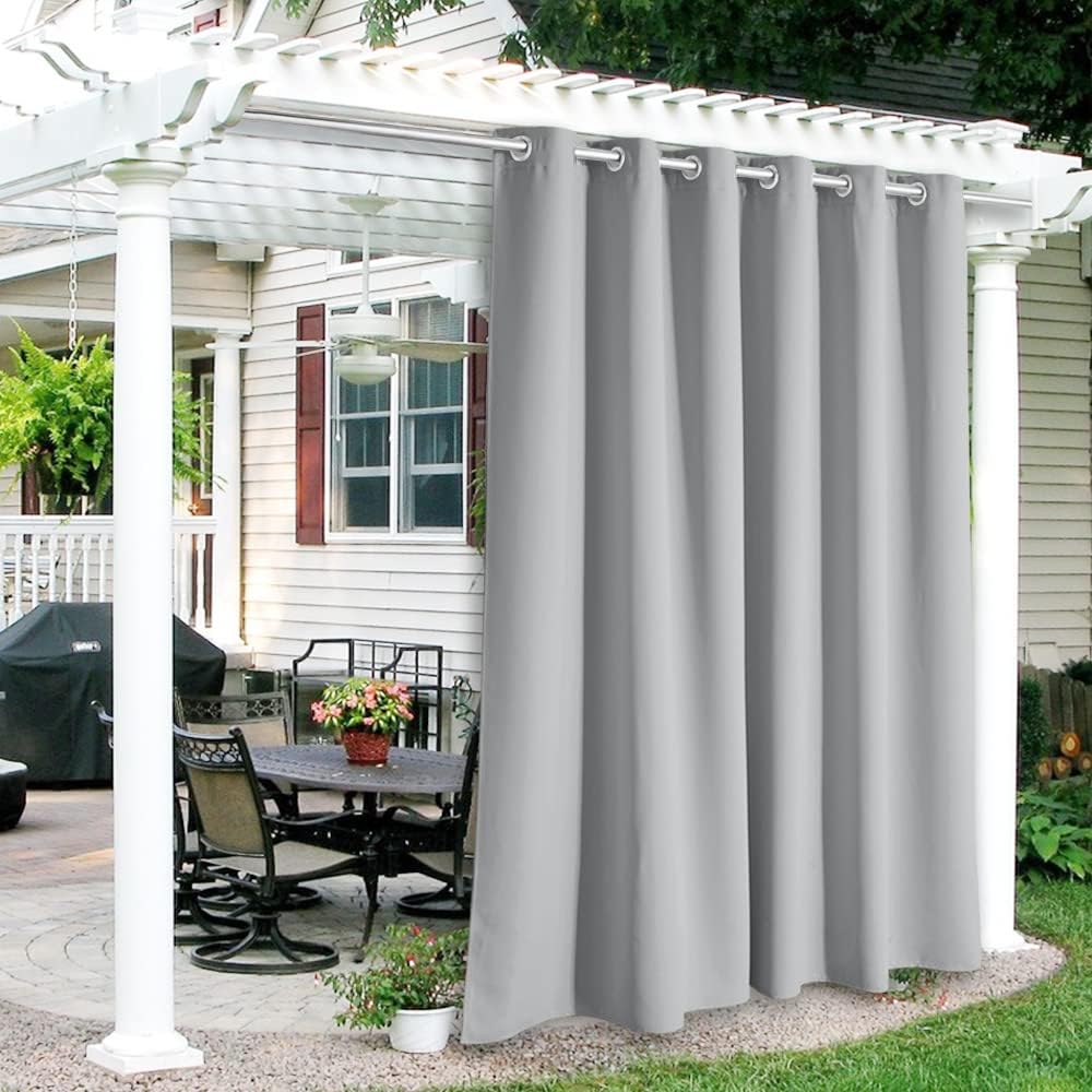 RYB HOME Patio Curtains Waterproof Room Darkening Shades 84in
