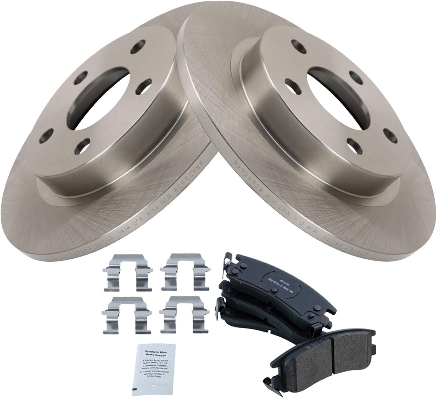 TRQ Rear Brake Pad & Rotor Kit for Buick LeSabre & Cadillac