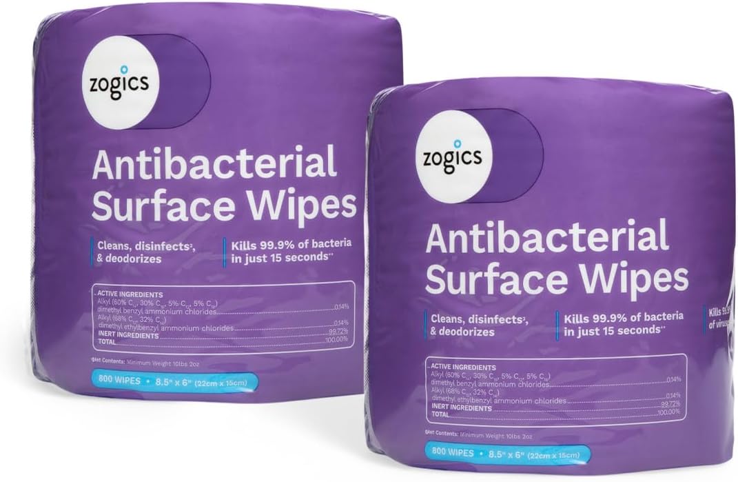 Zogics Antibacterial Wipes for Effective Surface Sanitizing
