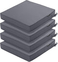 Outdoor Chair Cushions 18.5x16 Inch Waterproof Set of 4