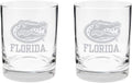 Florida Gators 2-Sided Satin Finish Rocks Glass Set of Two - 14 oz