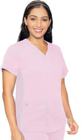 V-Neck Scrub Top for Women with 4 Pockets - Comfortable All-Day Fit