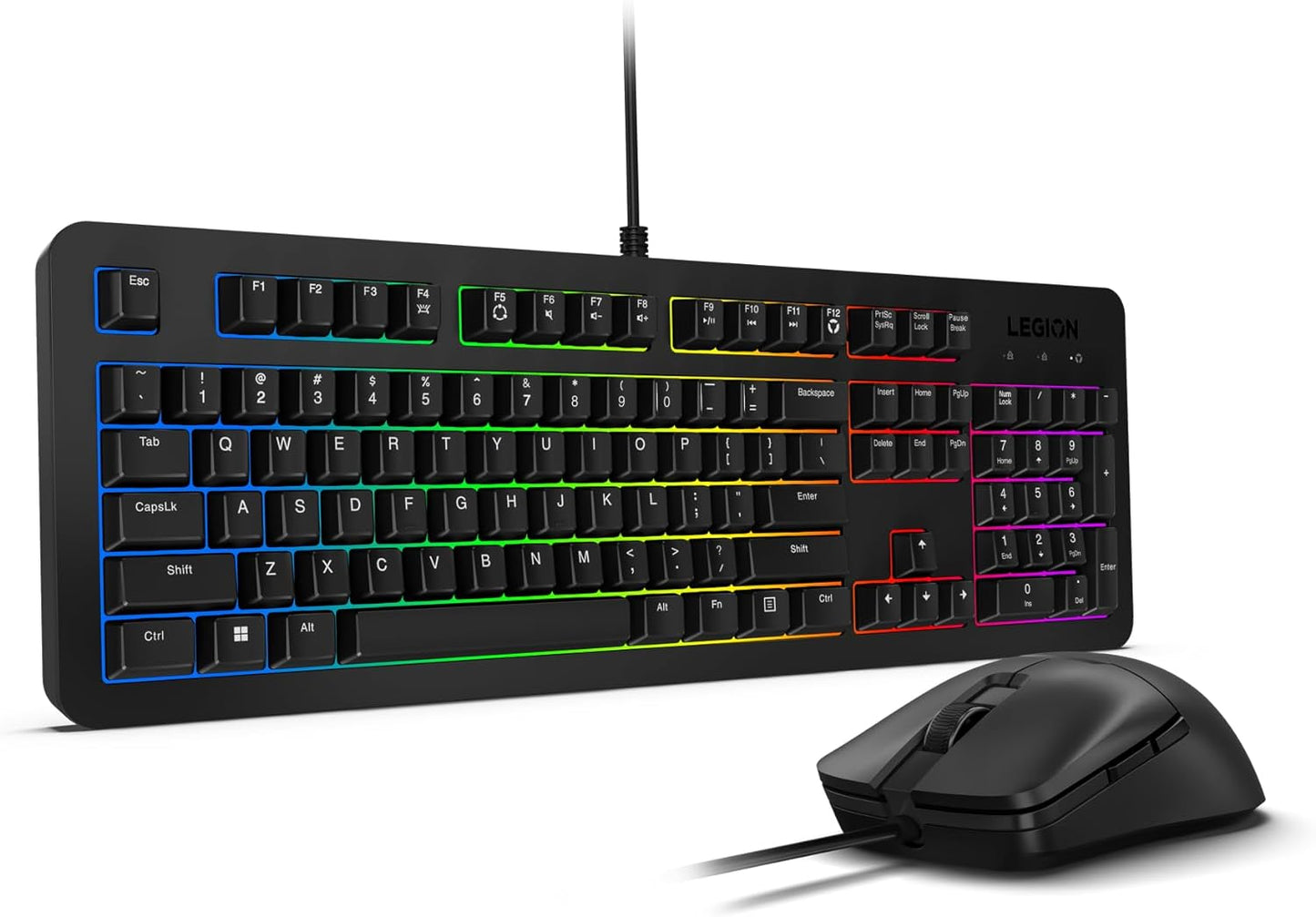 Lenovo Legion KM310 RGB Gaming Combo - Silent Compact Keyboard, High Precision Mouse