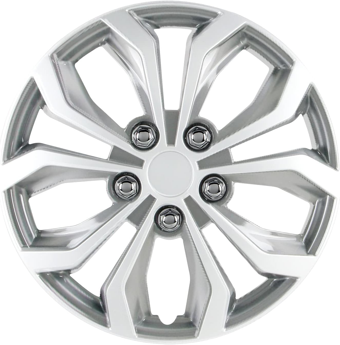 Pilot Automotive WH553-16S-S 16 Inch Silver Hubcap Wheel Covers