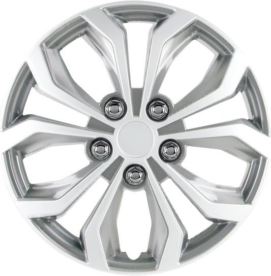 Pilot Automotive WH553-16S-S 16 Inch Silver Hubcap Wheel Covers