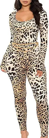 GOKATOSAU Women's Sexy Long Sleeve Bodycon Jumpsuits for Clubs