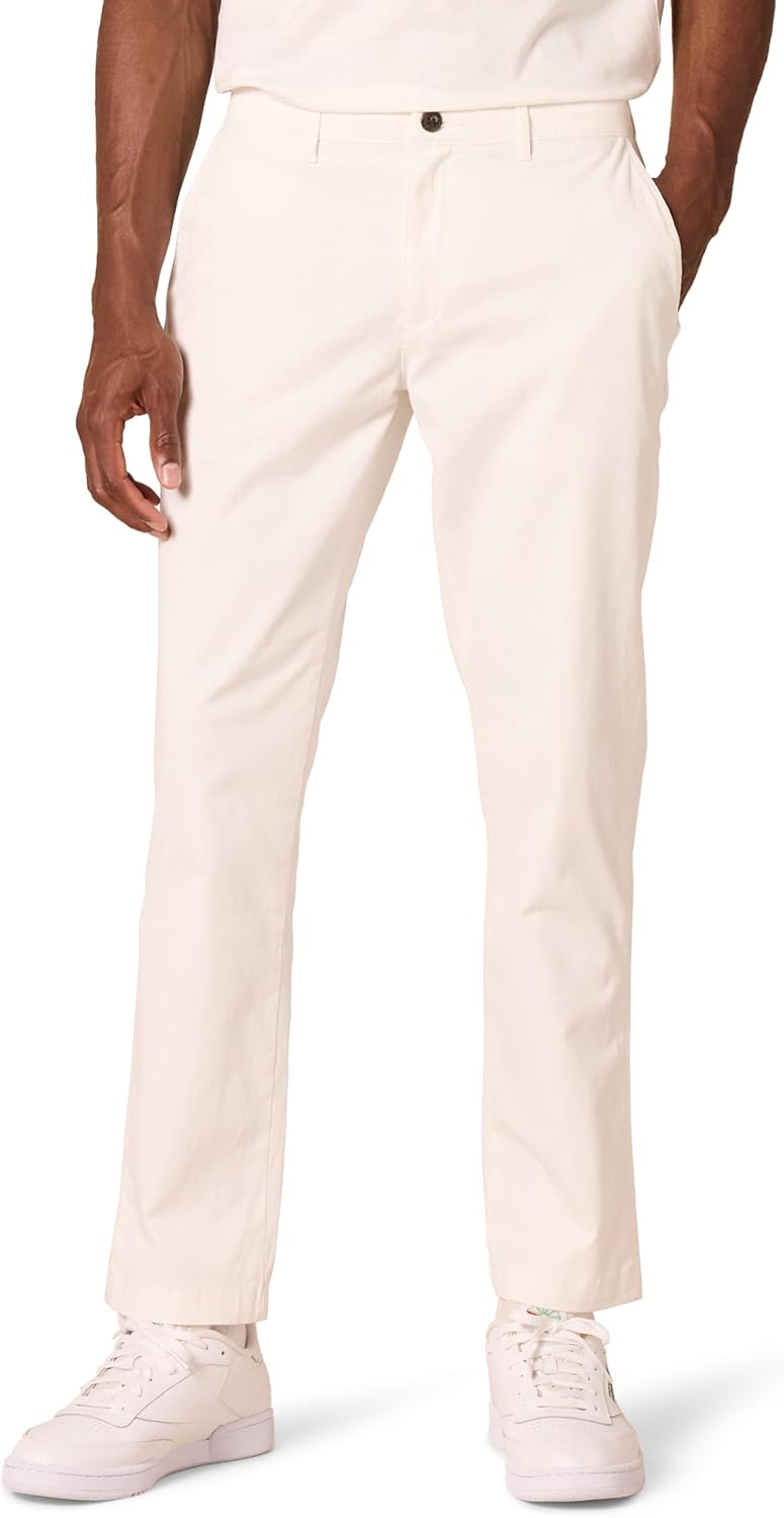 Athletic-Fit Washed Comfort Stretch Chino Pant for Men