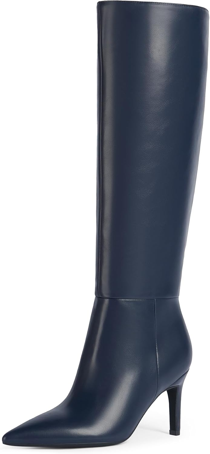 Knee High Boots Women Pointed Toe Stiletto High Heel Long Boots