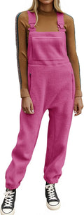 Women's Fleece Overalls Jumpsuit - Loose Warm Winter Salopette