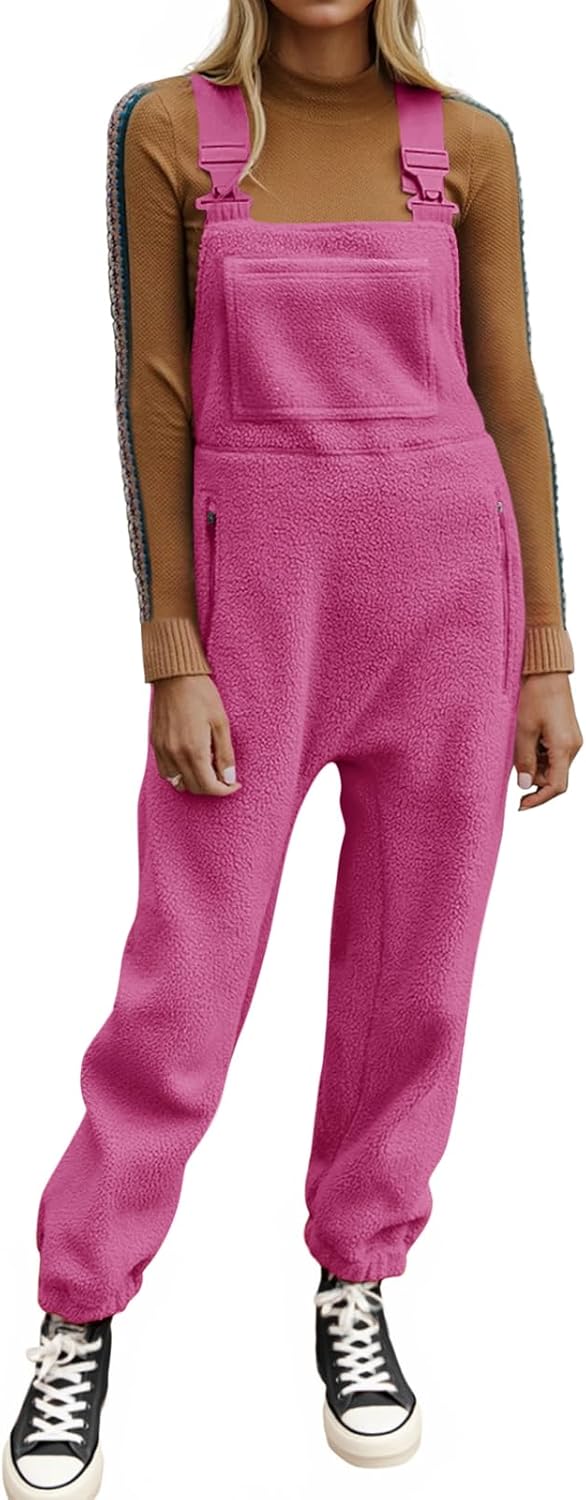 Ebifin Women's Fleece Warm Overalls for Cozy Winter Wear