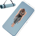 Extra Wide TPE Yoga Mat - Non Slip, Thick 7mm, with Carrier Strap
