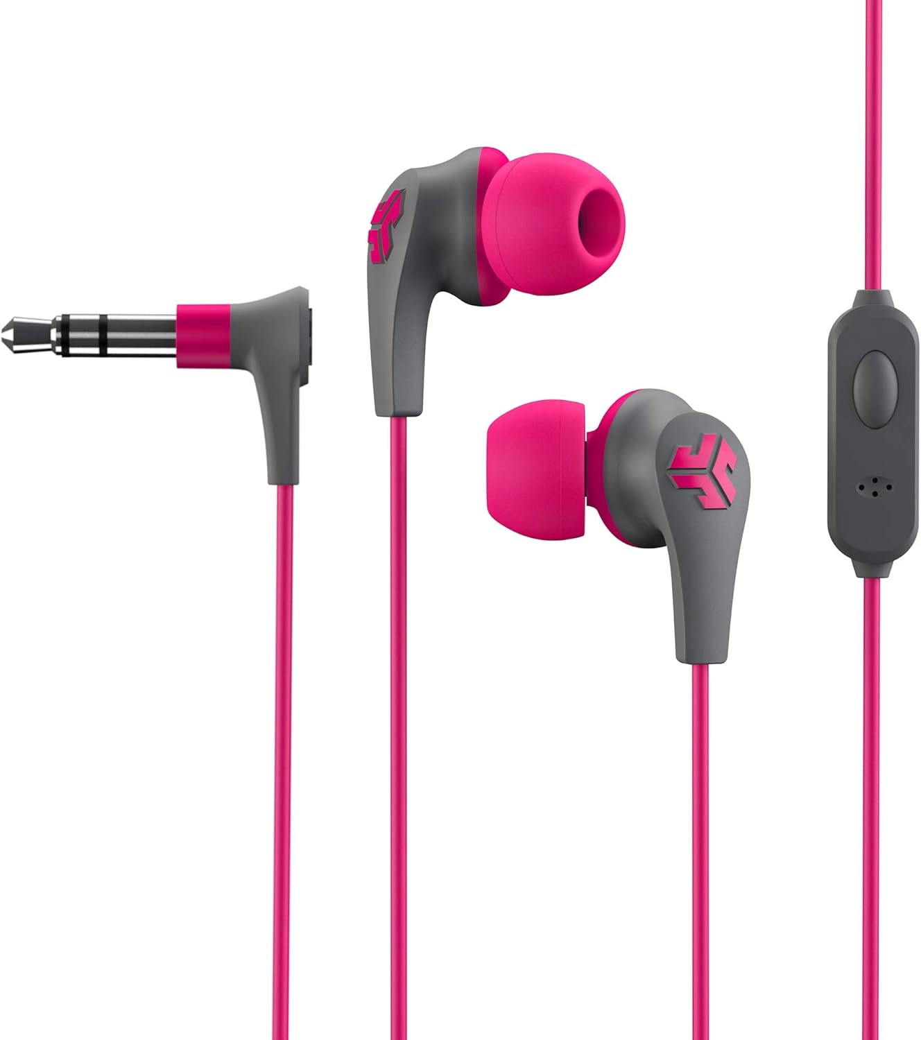 JLab Pink Titanium Earbuds - 10mm Drivers, Music Controls