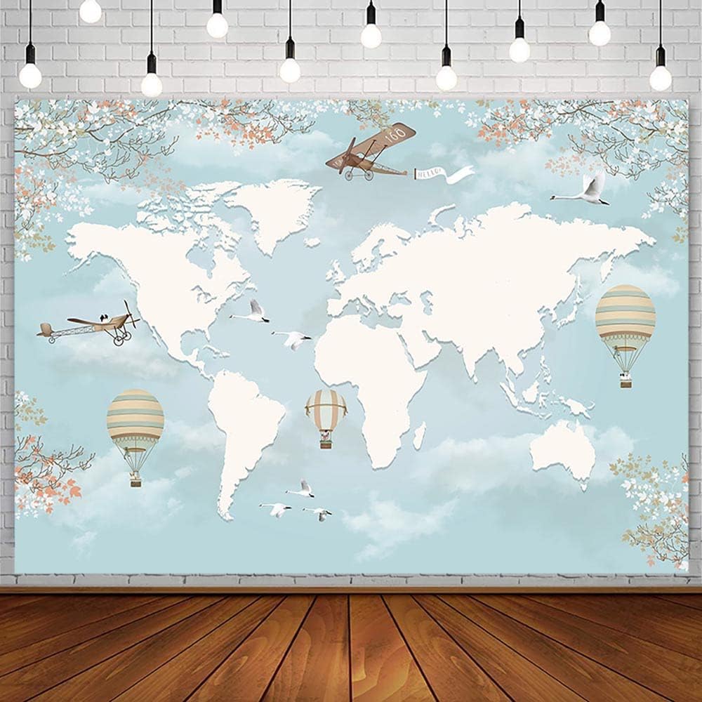 Sendy 10x7ft Travel Backdrop for Baby Shower and Parties