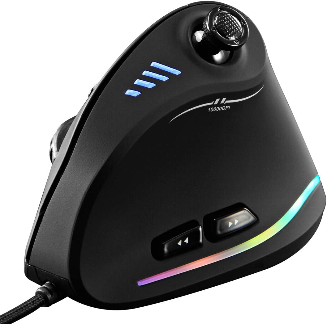 ZLOT RGB Vertical Gaming Mouse, 10000 DPI, Programmable, Ergonomic