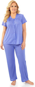 Exquisite Form 90107 Women's Nylon Tricot Short Sleeve Pajama Set keep
