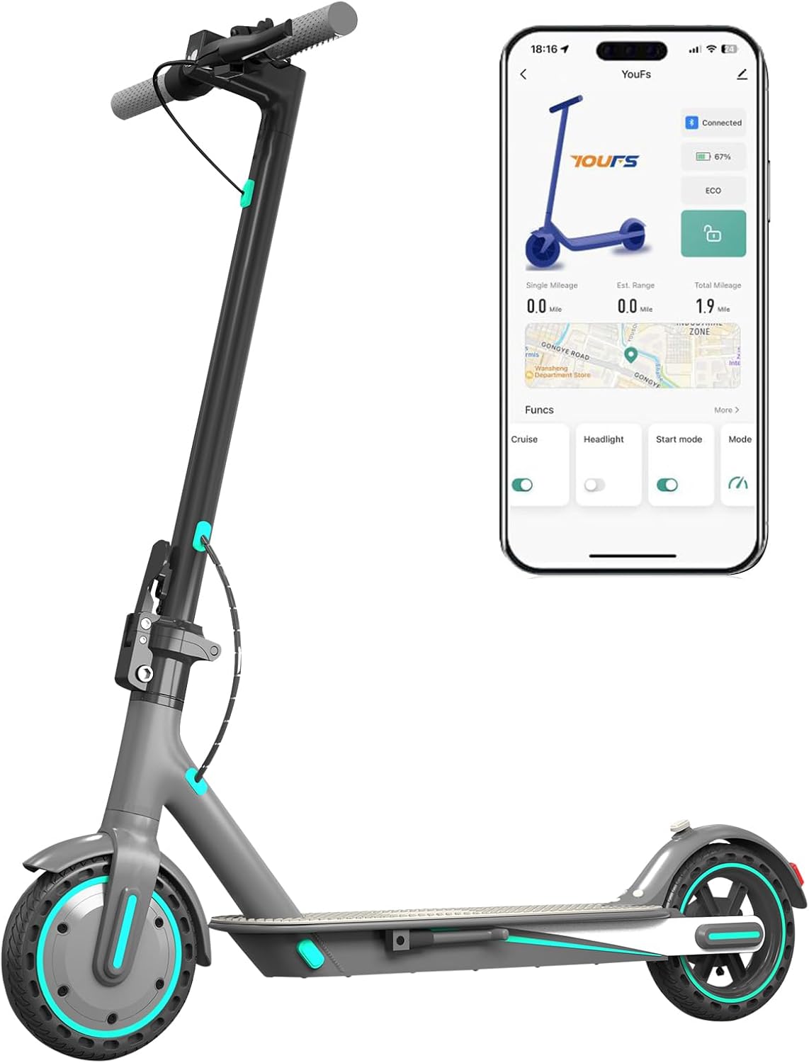 Electric Scooter for Adults & Teens with Powerful 350W Motor