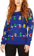 Women's Embellished Holiday Sweater - Festive Ugly Christmas Pullover