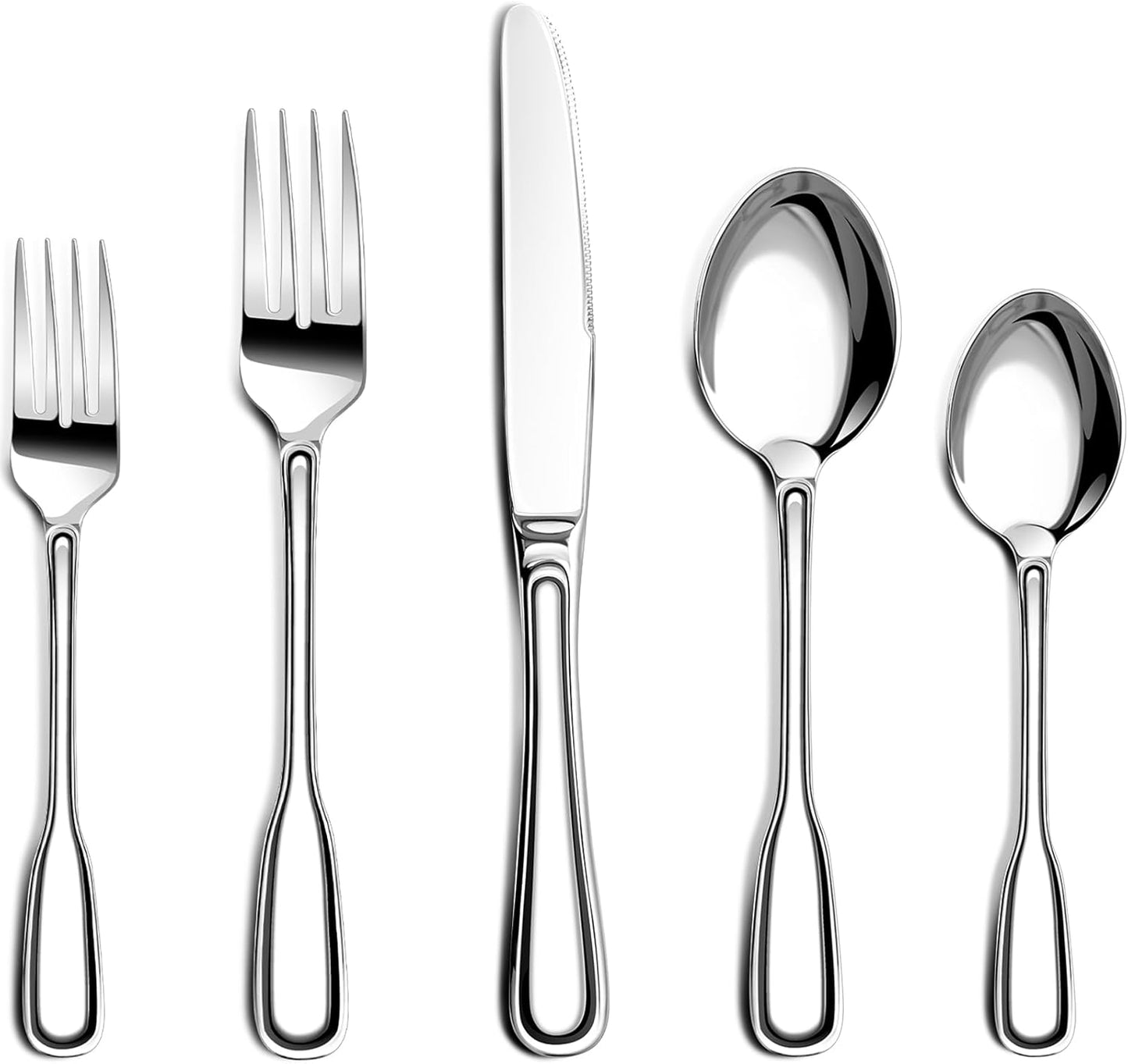 Nice Kitchen Silverware Set for 8 - Heavy Duty Cutlery
