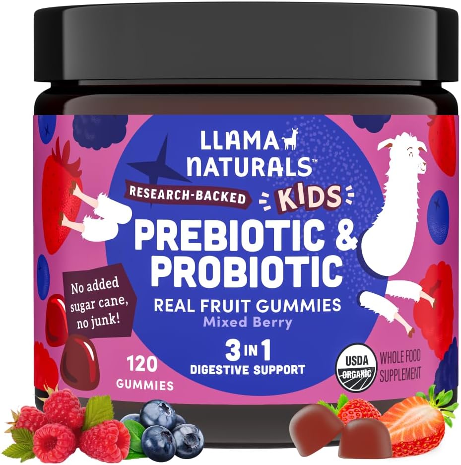 Llama Naturals Kids Probiotic Gummies for Gut Health Support