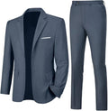 Mens Slim Fit 2 Piece Suit Two Button Notched Lapel - Slim