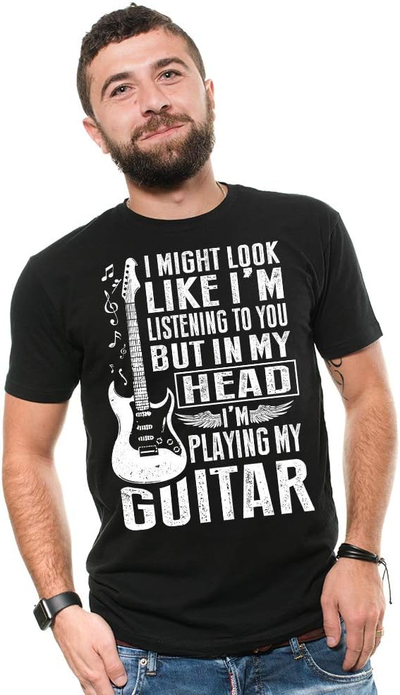 Funny Guitarist Tee by Silk Road Tees