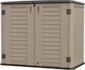 KINYING Outdoor Storage Shed Horizontal Cabinet - 35 Cubic Ft