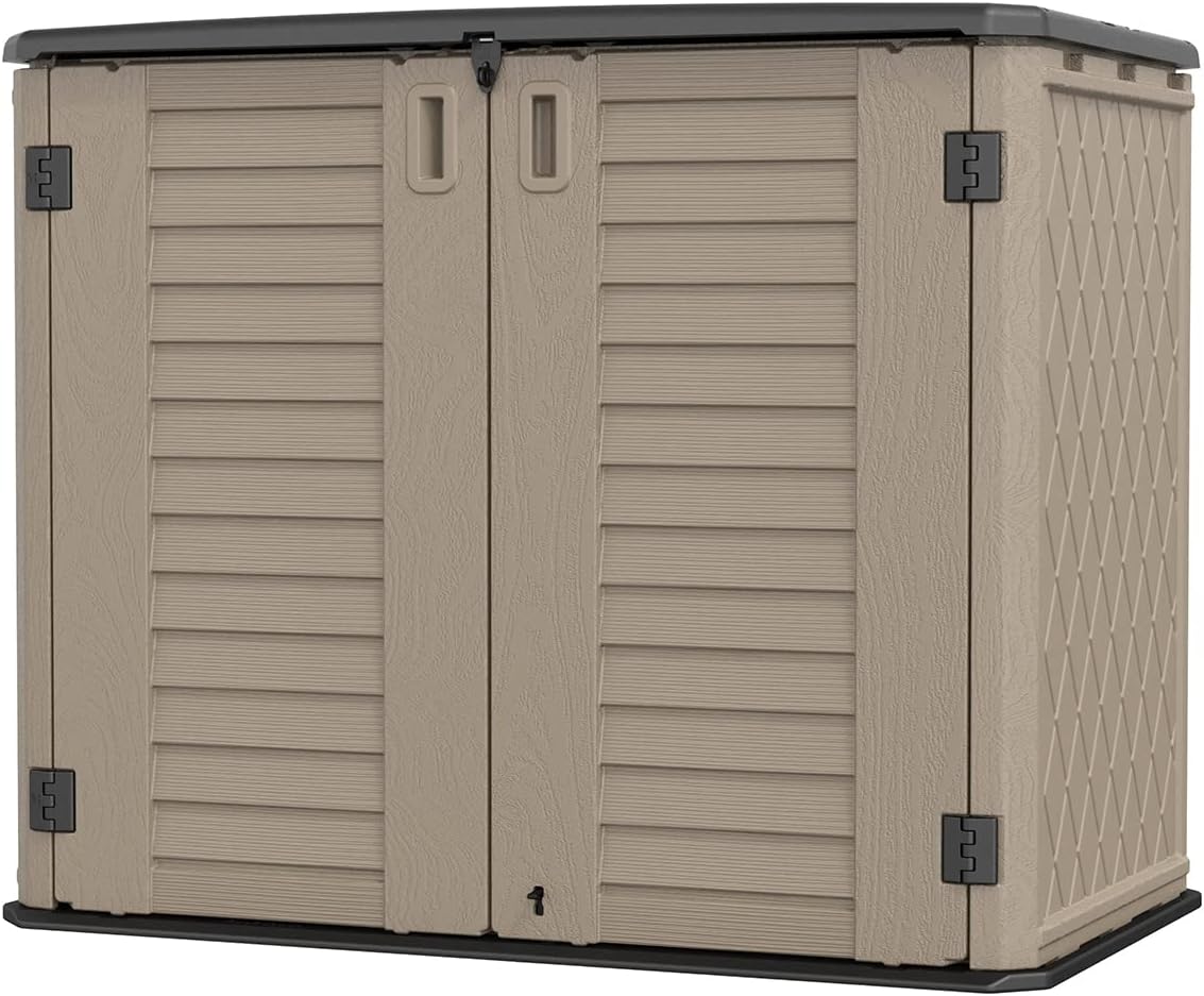 KINYING Outdoor Storage Shed - Durable Waterproof Garden Cabinet
