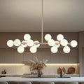 Glass Globe Sputnik Chandelier 16-Light Linear Chandelier - Mid