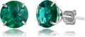 10k Gold 8mm Round Birthstone Stud Earrings - Timeless Sparkle