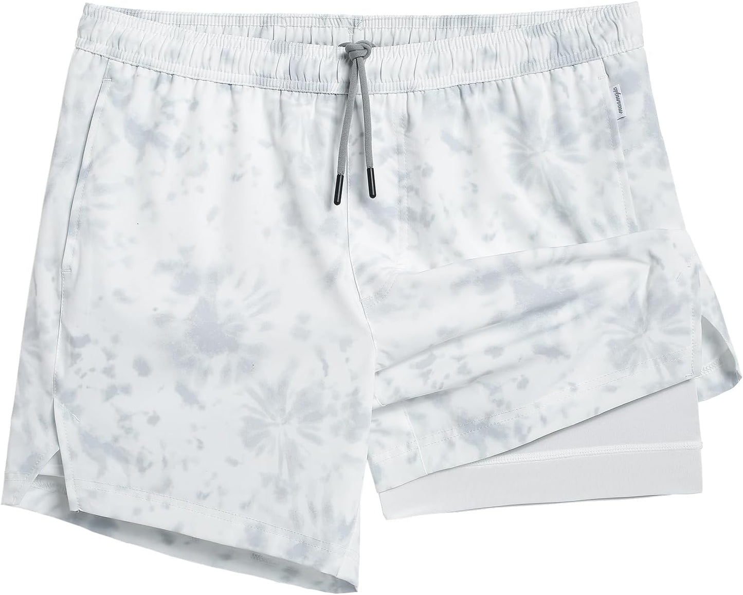 maamgic Mens 5in Gym Running Shorts for Men - 2 in 1 Quick Dry