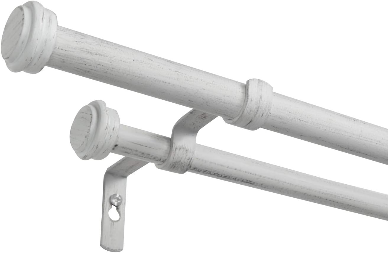 Exclusive Home Topper Double Curtain Rod Set for Classic Style