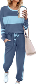 Womens Sweatsuit 2 Piece Outfits Crewneck Pullover - Cozy Loungewear